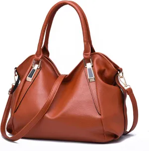 Women's Soft PU Shoulder Bag, Large Capacity Handbag, Fashionable and Elegant Design for Work and Daily Use
