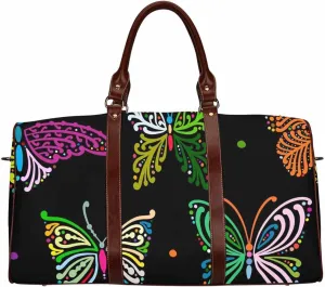 Womens Travel Bag Art Butterflies Gym Bag For Women, Hospital Bag For Labor And Delivery, Overnight Bag Luggage Bag, Airplane Travel Essentials For Flying(Type-3,18.62"x 8.5"x 9.65")