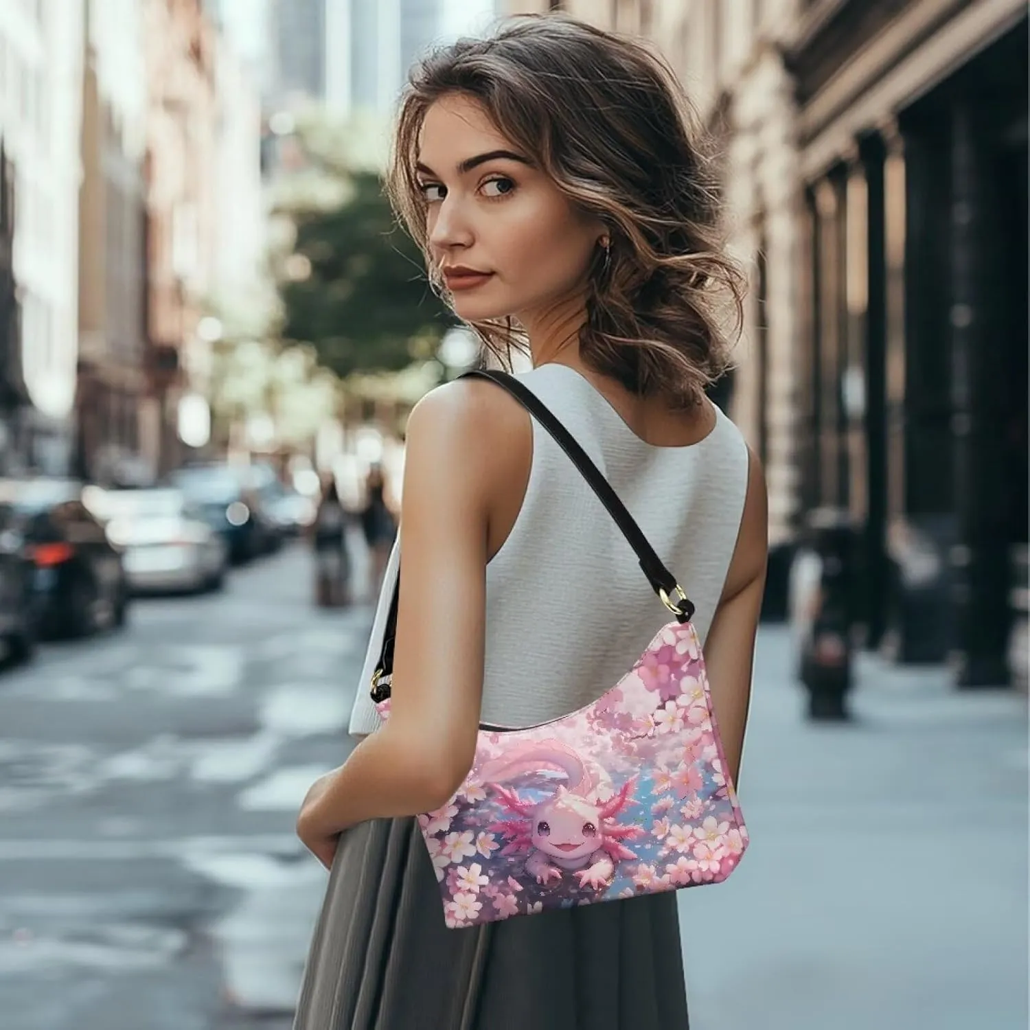 Women’s Underarm Bag Soft PU Leather Shoulder Bag Internal Zipper Pocket Handbag Ladies Small Purse Daily Travel