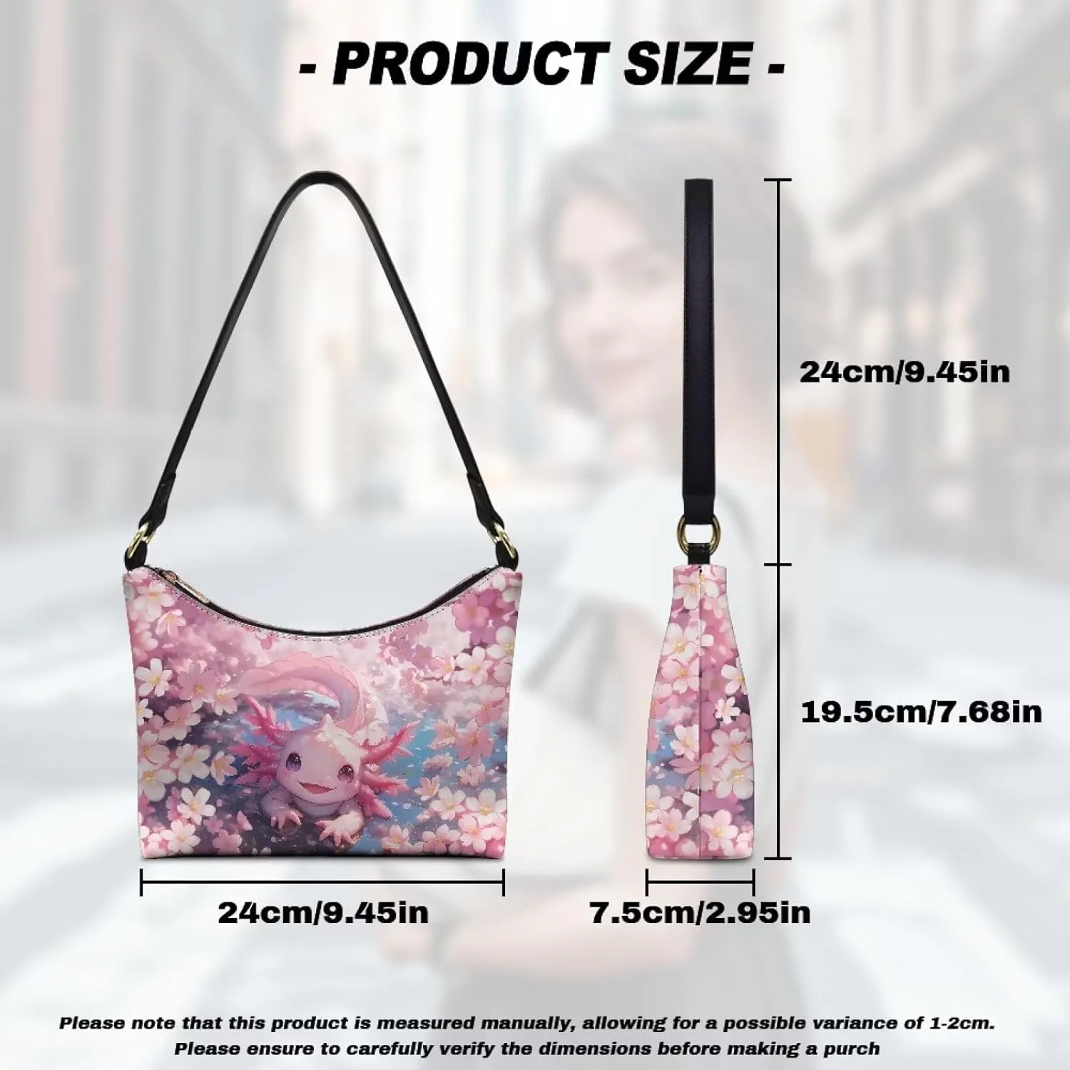 Women’s Underarm Bag Soft PU Leather Shoulder Bag Internal Zipper Pocket Handbag Ladies Small Purse Daily Travel