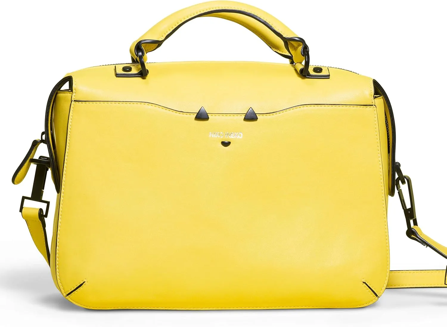 Women's Uptown Satchel Kitty Face Eyes Snout Hardware
