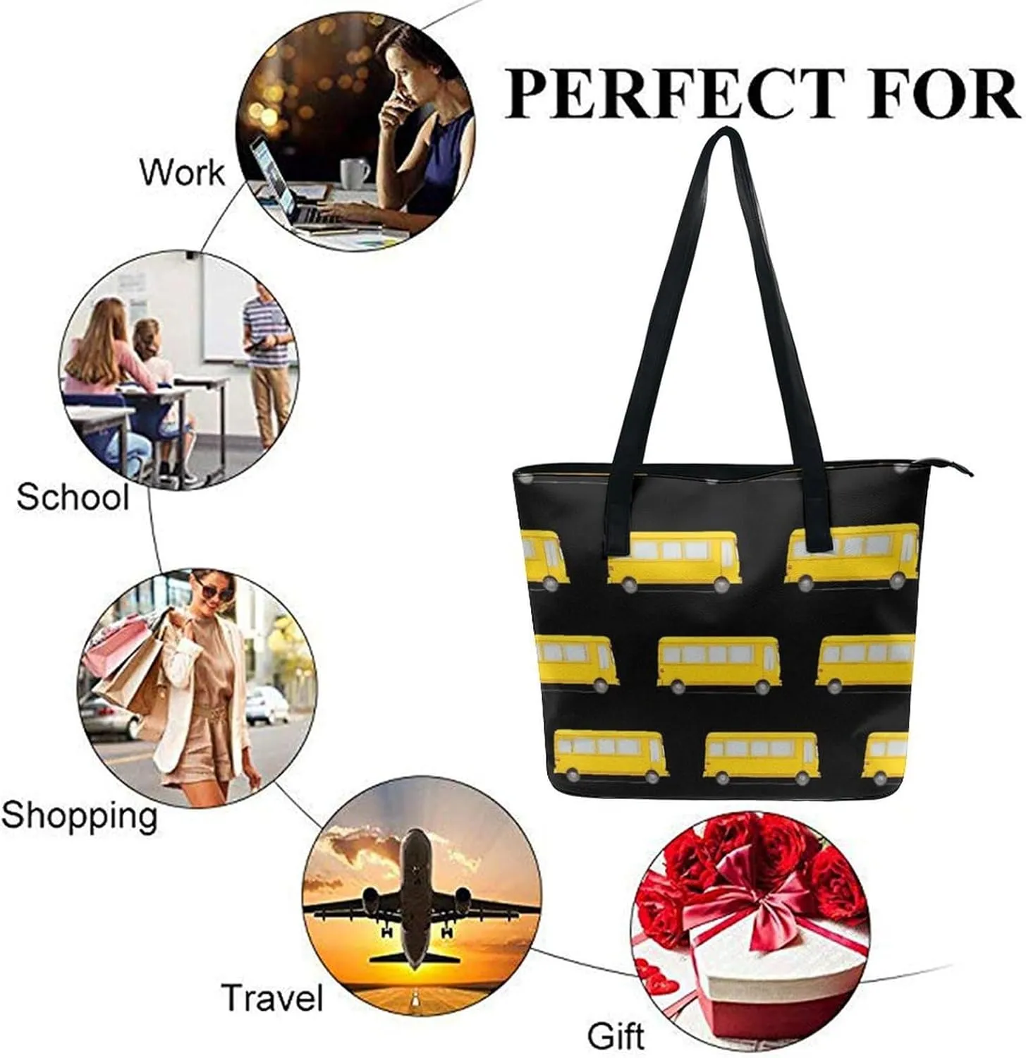 Women's Versatile Bucket Bag Soft PU Leather Trendy Shoulder Purse