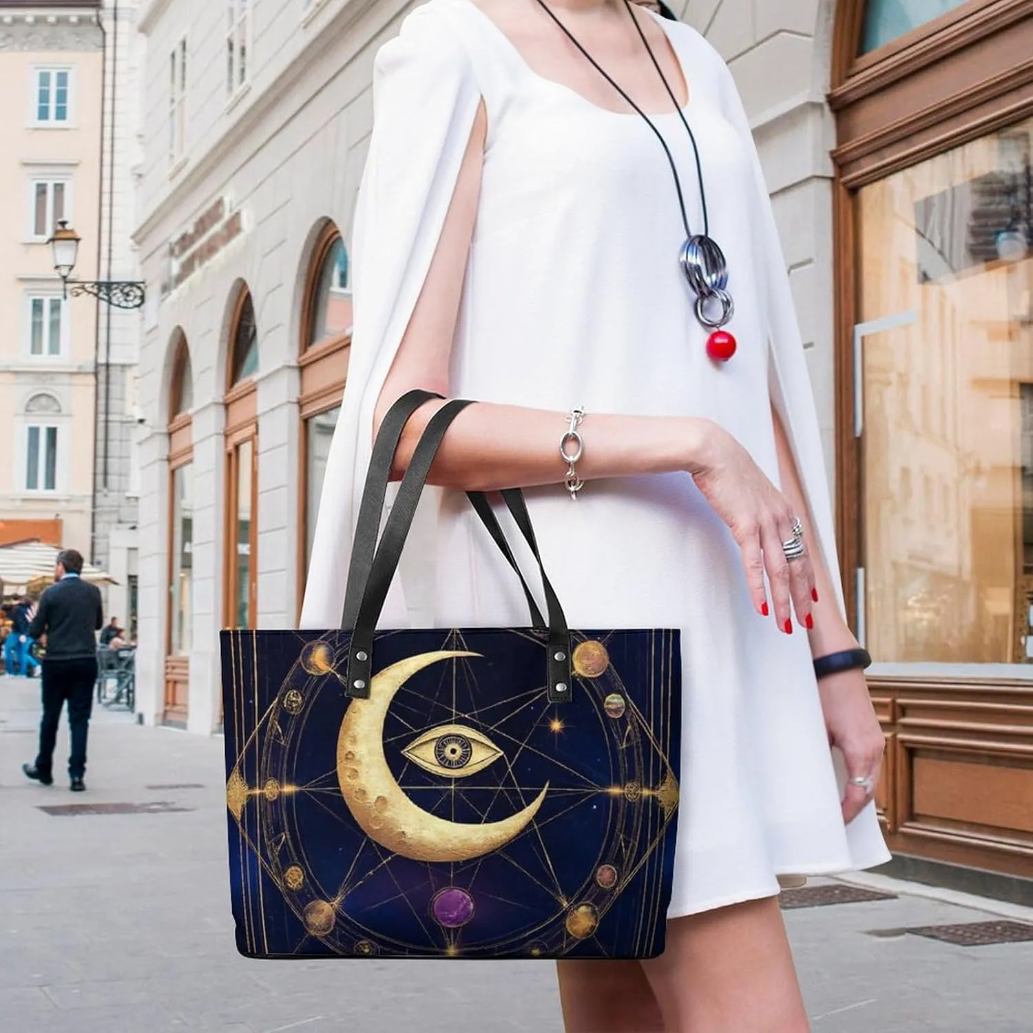 Women's Versatile Bucket Bag Soft PU Leather Trendy Shoulder Purse