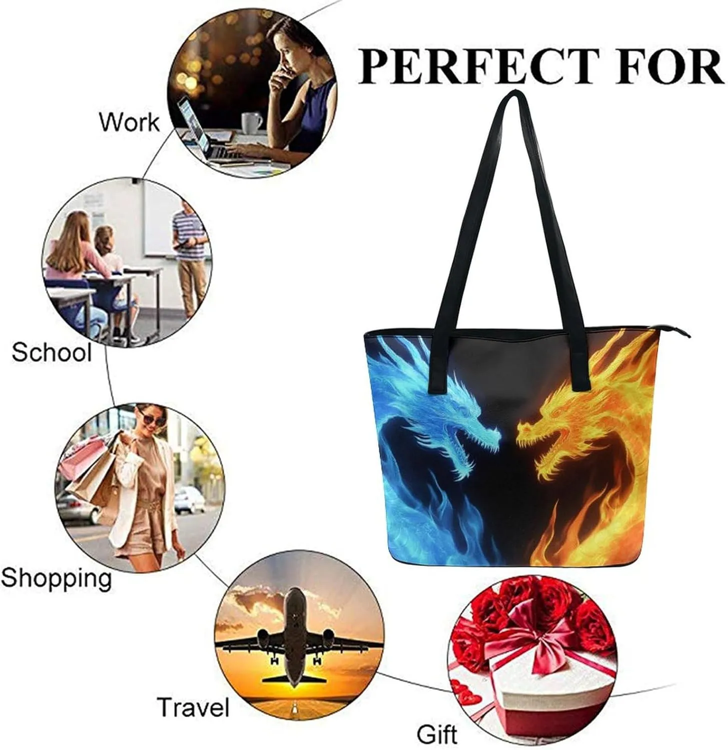 Women's Versatile Bucket Bag Soft PU Leather Trendy Shoulder Purse
