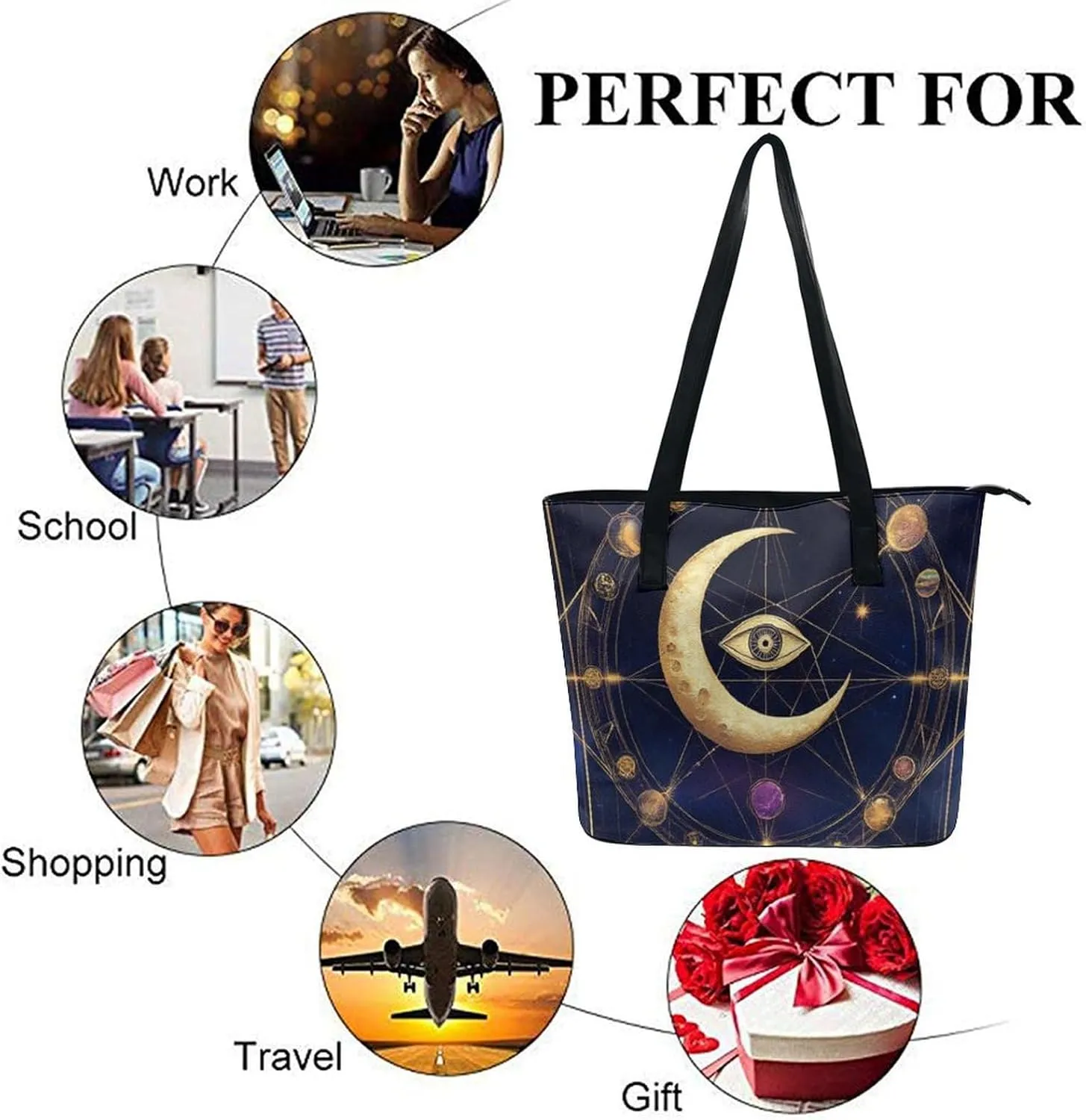 Women's Versatile Bucket Bag Soft PU Leather Trendy Shoulder Purse