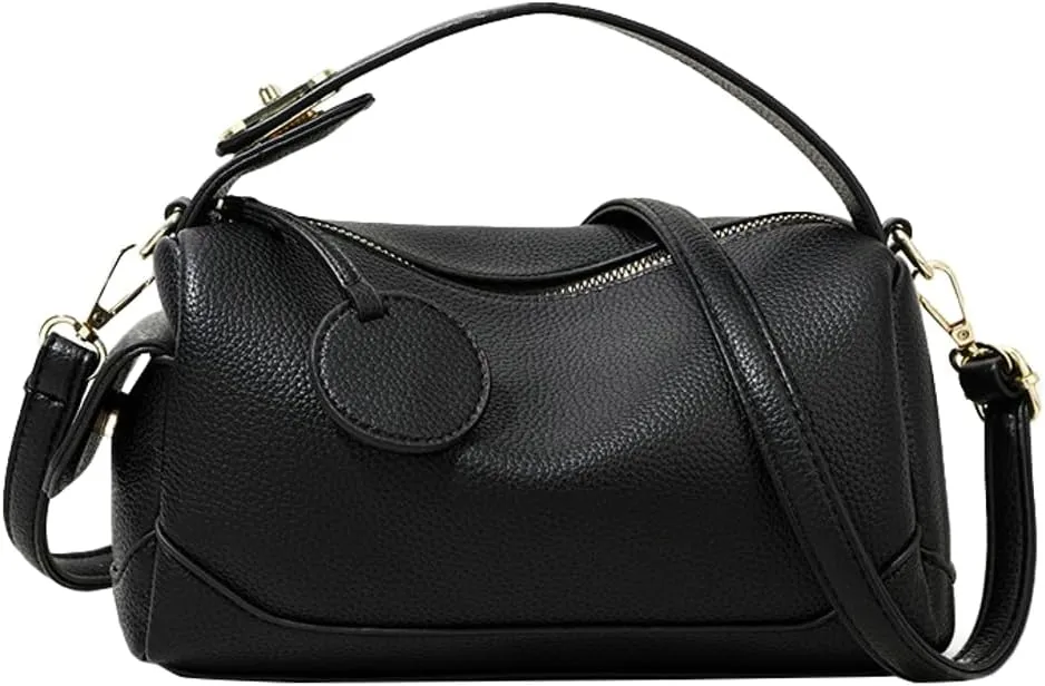 Womens Vintage Shoulder Crossbody Bag Slouchy Small Tote Purse Travel Bag Handbag Soft PU Leather Pillow Satchels