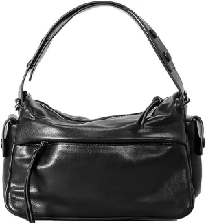 Womens Vintage Shoulder Tote Bag Small Y2k Vegan Leather Crossbody Purse Multi Pocket Handbag Top Handle Satchels