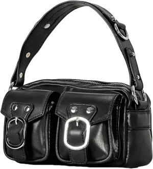 Womens Vintage Shoulder Tote Bag Small Y2k Vegan Leather Crossbody Purse Multi Pocket Handbag Top Handle Satchels