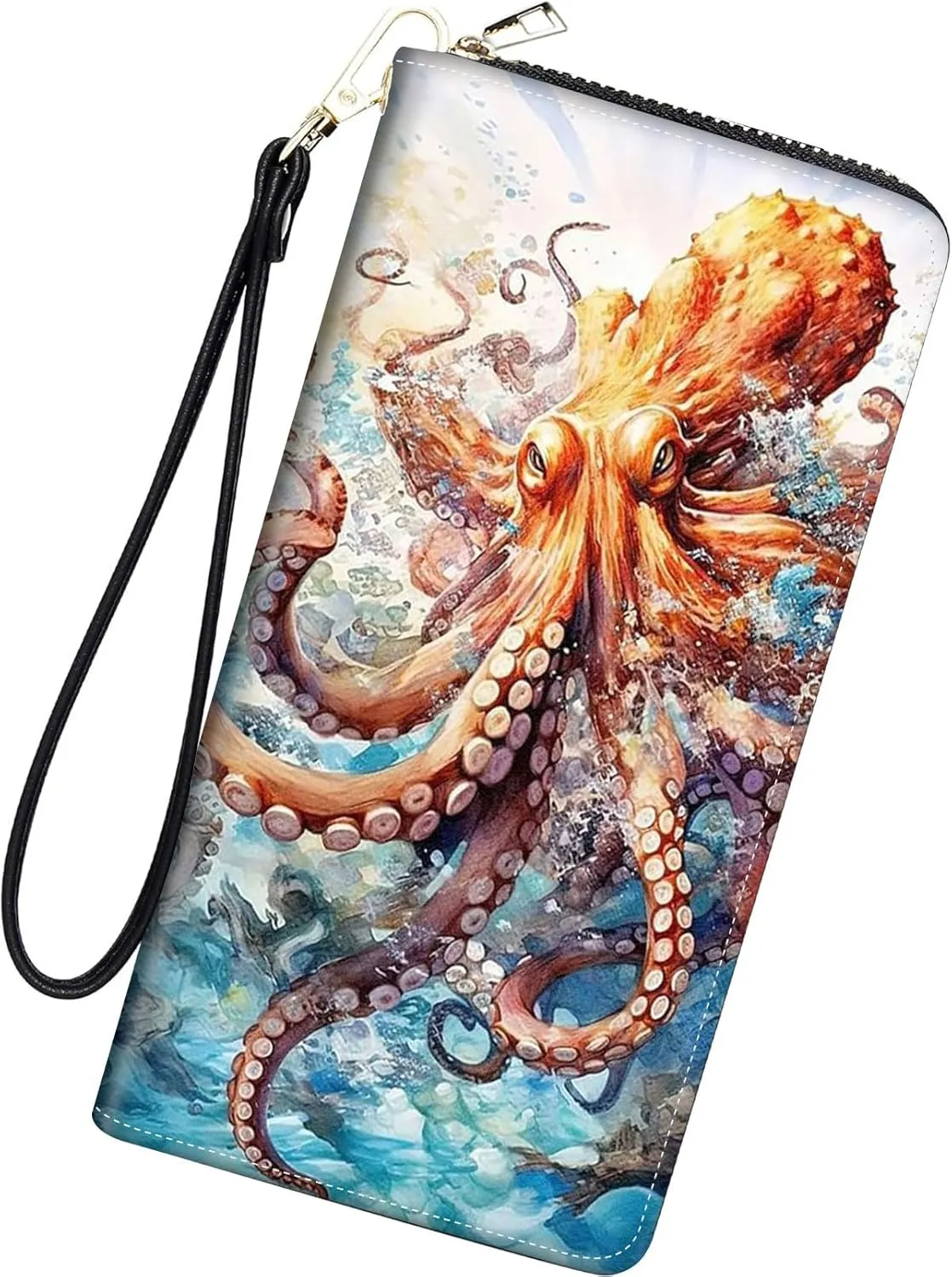 Womens Wallet Large Capacity Clutch Purse for Women Men, PU Leather RFID Blocking Purse Credit Card Clutch
