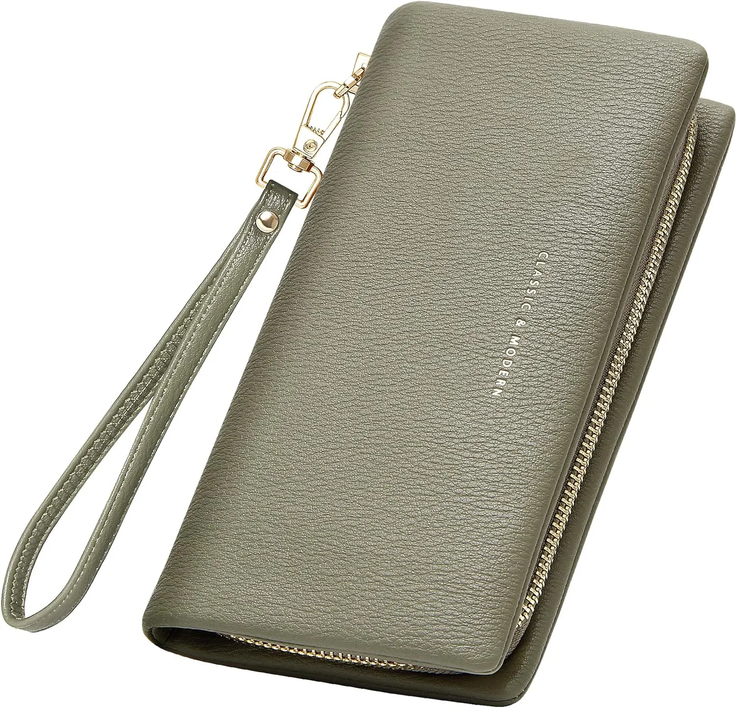Womens Wallet RFID Large Capacity Zip Around Wallet PU Leather Credit Card Holder Clutch Wristlet Wallet Travel Purse