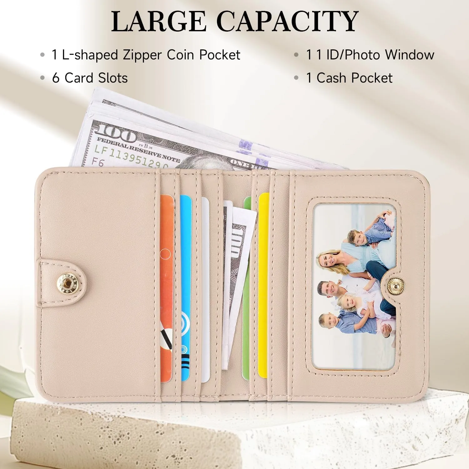 Womens Wallet,Slim Small Wallet Women RFID Bifold Compact Wallets for Women 3D Embossed Leather Wallet with ID Credit Card Holder Zipper Coin Pocket Blue