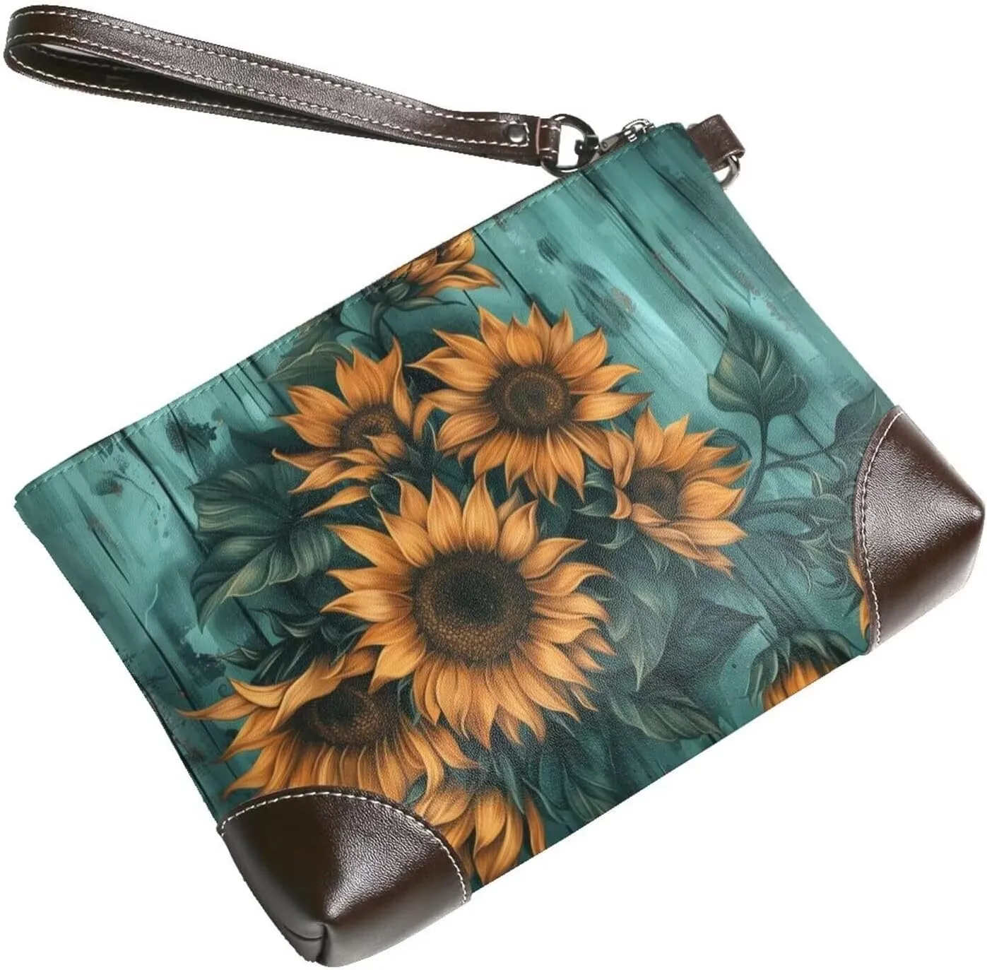 Women's Zip Around Purse Wallet Handbag PU Leather Clutch Wallets for Party