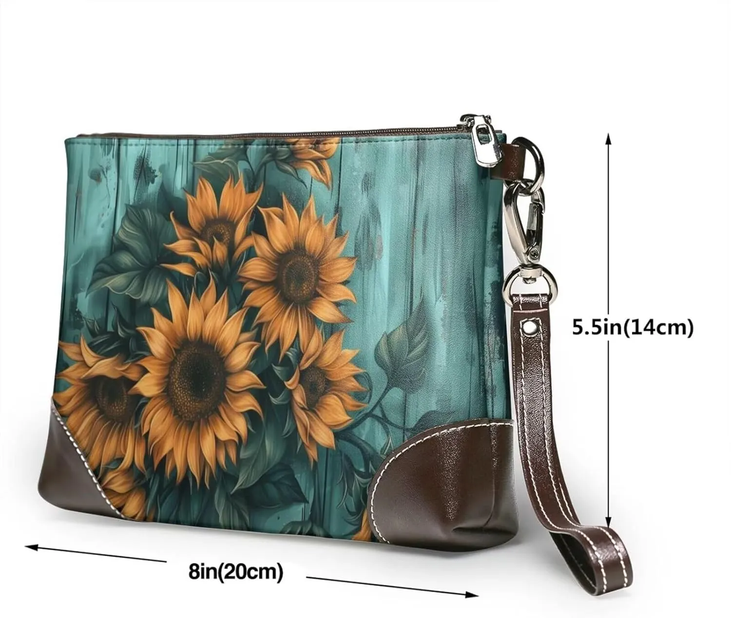 Women's Zip Around Purse Wallet Handbag PU Leather Clutch Wallets for Party