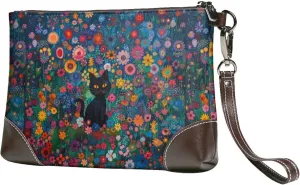 Women's Zip Around Purse Wallet Handbag PU Leather Clutch Wallets for Party