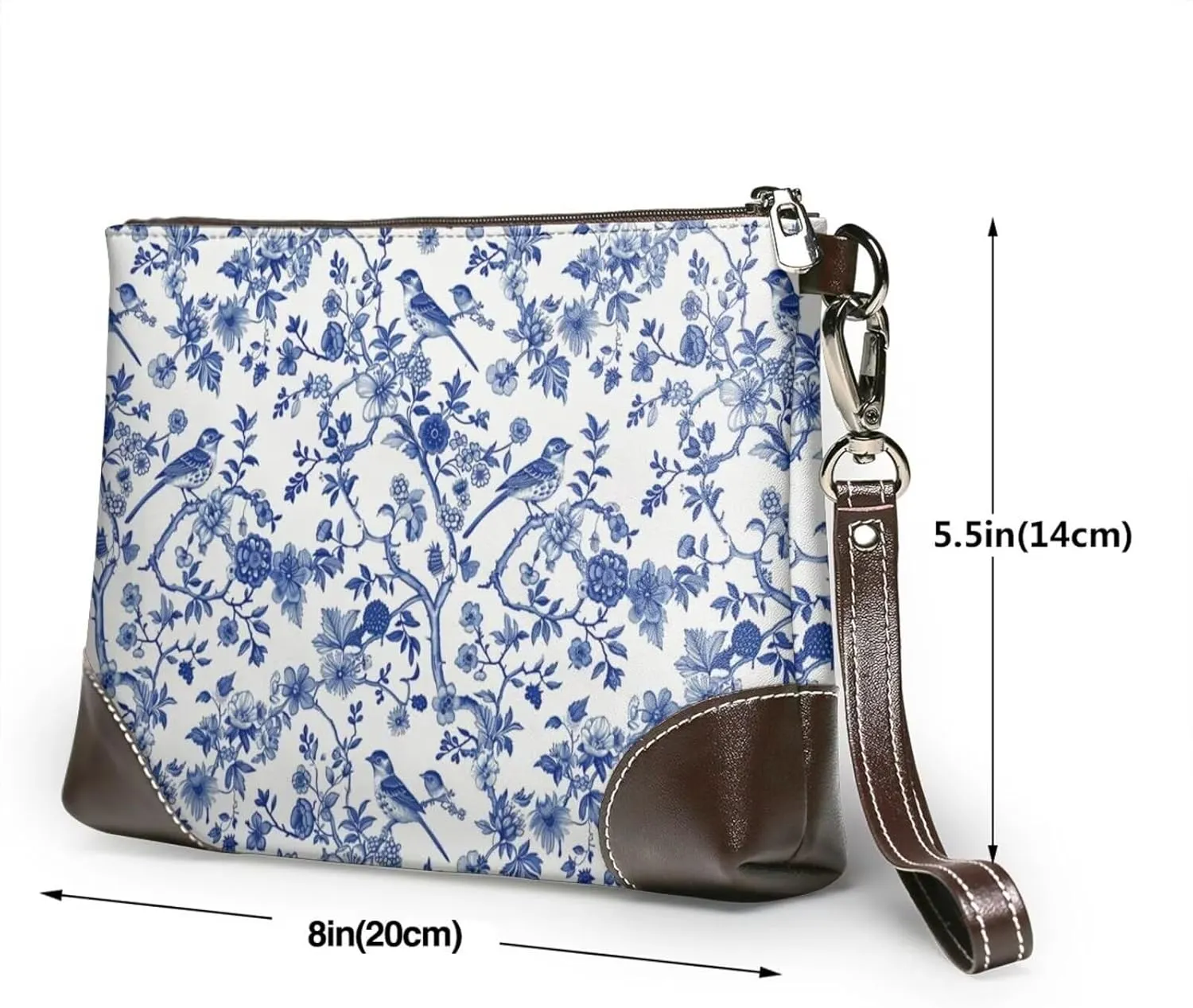 Women's Zip Around Purse Wallet Handbag PU Leather Clutch Wallets for Party