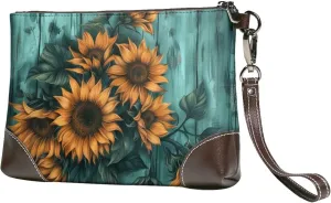 Women's Zip Around Purse Wallet Handbag PU Leather Clutch Wallets for Party