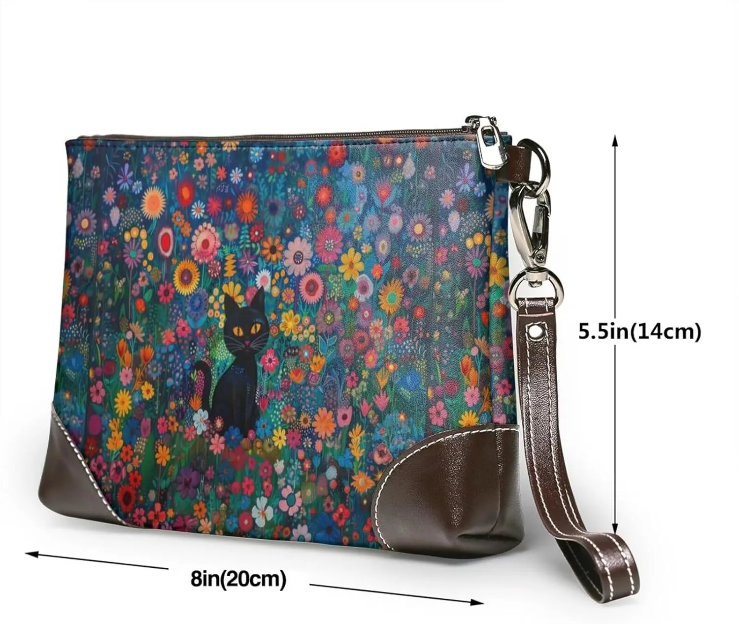 Women's Zip Around Purse Wallet Handbag PU Leather Clutch Wallets for Party
