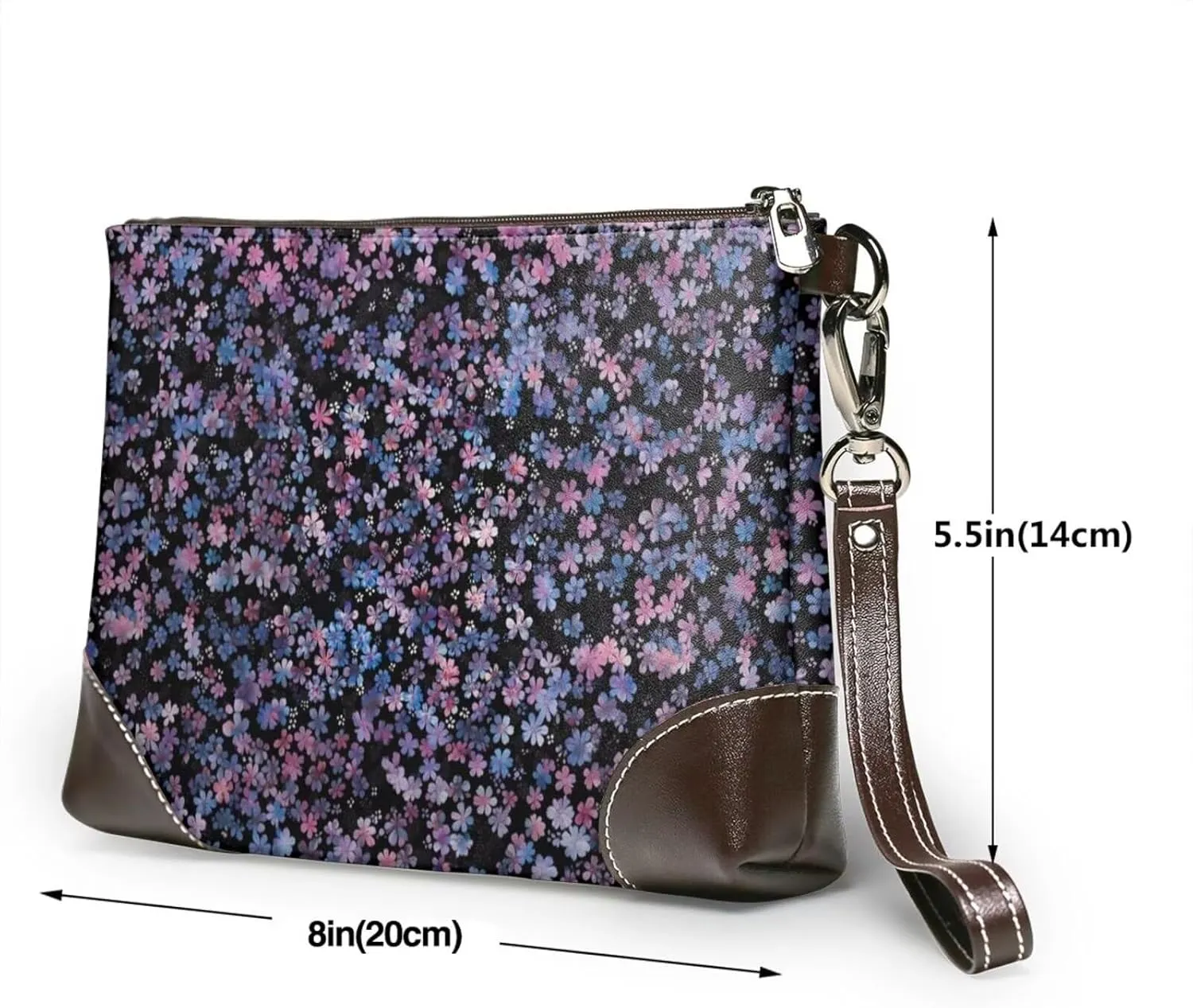 Women's Zip Around Purse Wallet Handbag PU Leather Clutch Wallets for Party