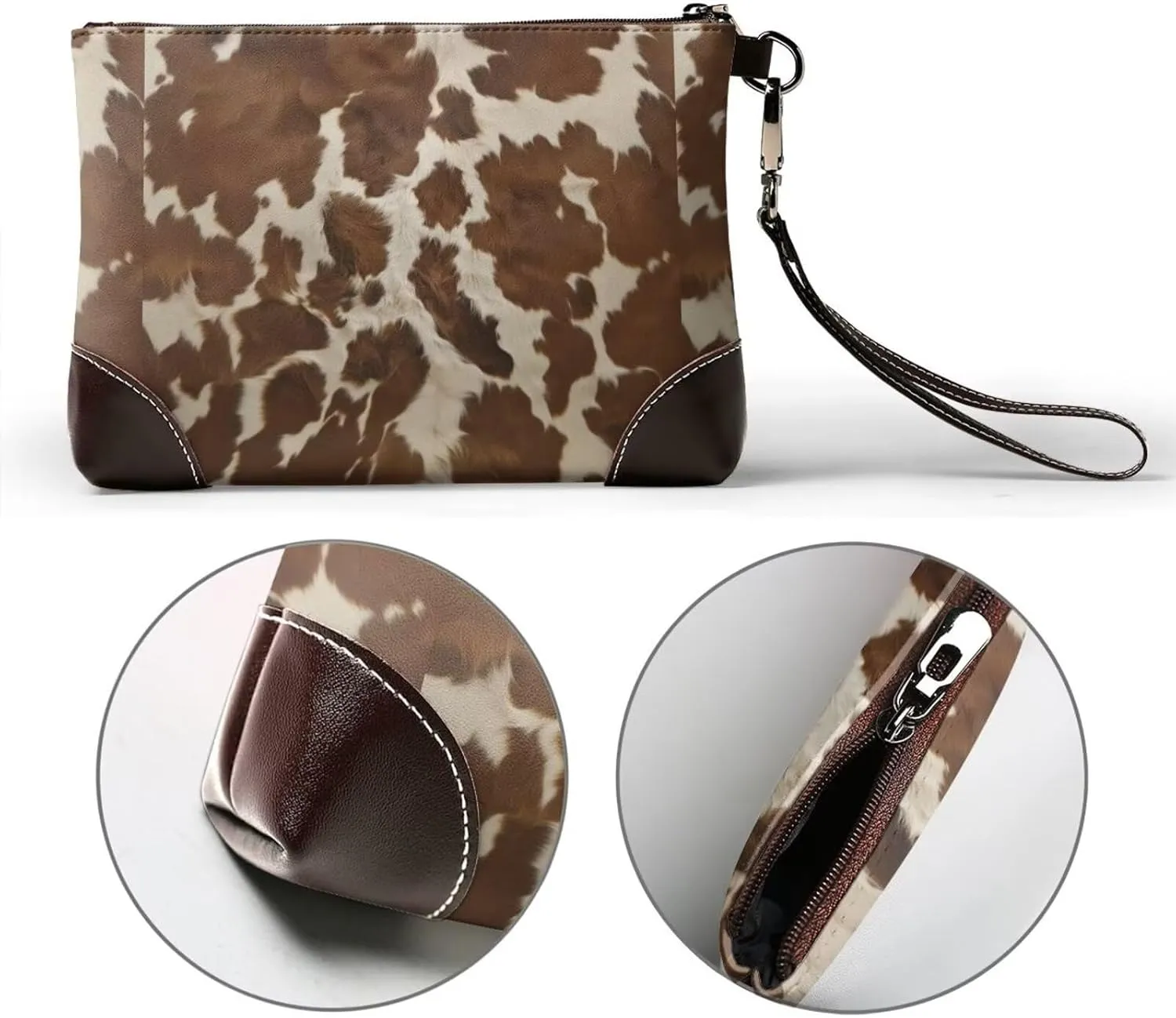Women's Zip Around Purse Wallet Handbag PU Leather Clutch Wallets for Party