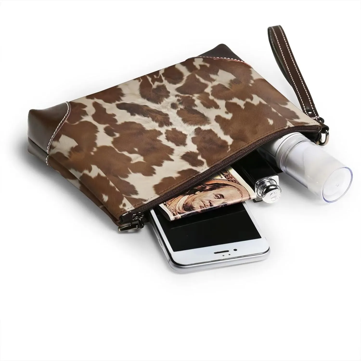 Women's Zip Around Purse Wallet Handbag PU Leather Clutch Wallets for Party