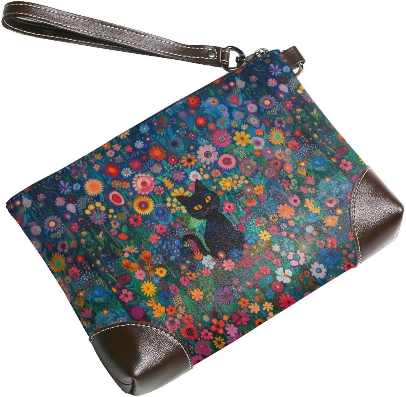 Women's Zip Around Purse Wallet Handbag PU Leather Clutch Wallets for Party