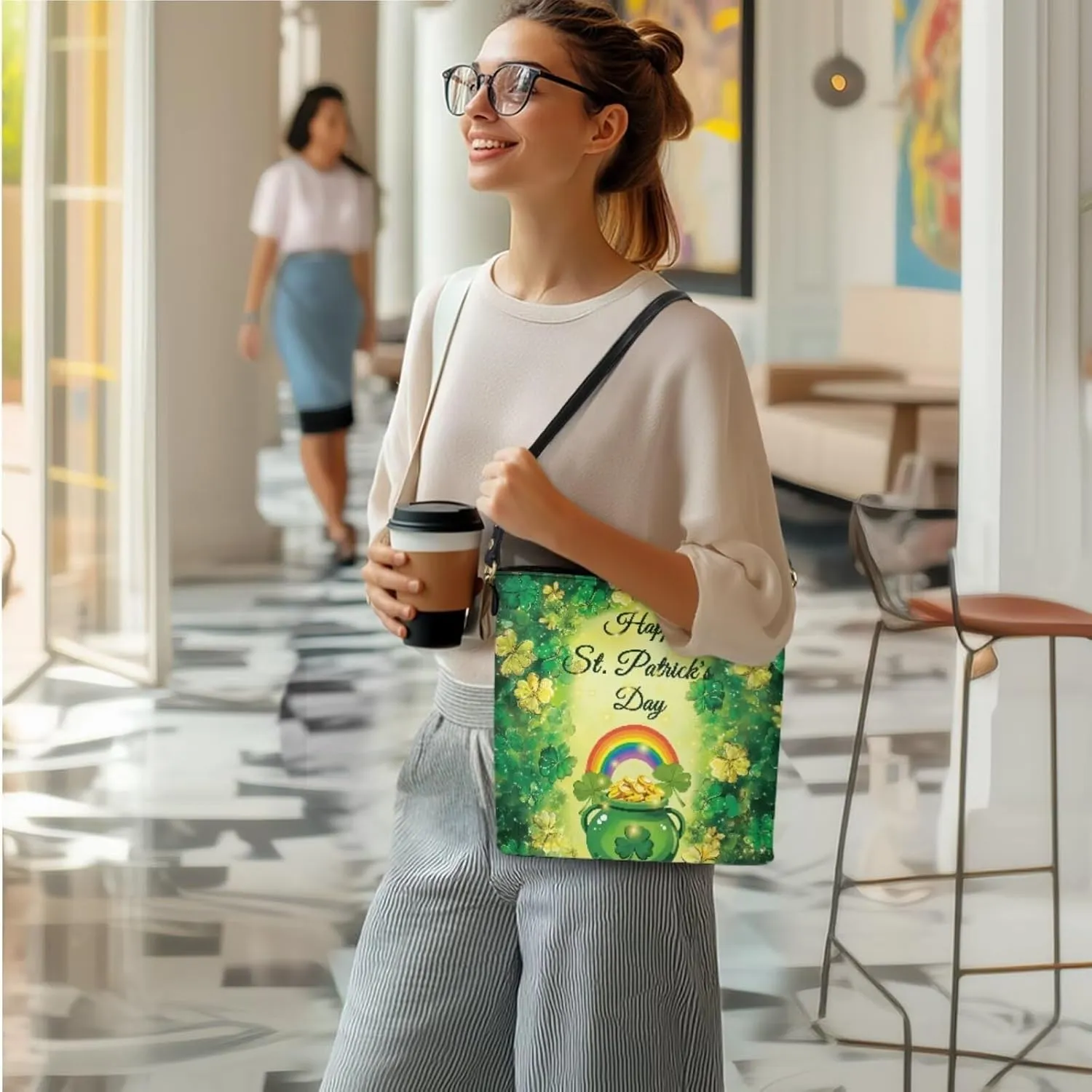Work Crossbody Bucket Bag Set of 3 Large Shoulder Tote Bag for Women Wallet and Clutch Cosmetic Zipper Handbags