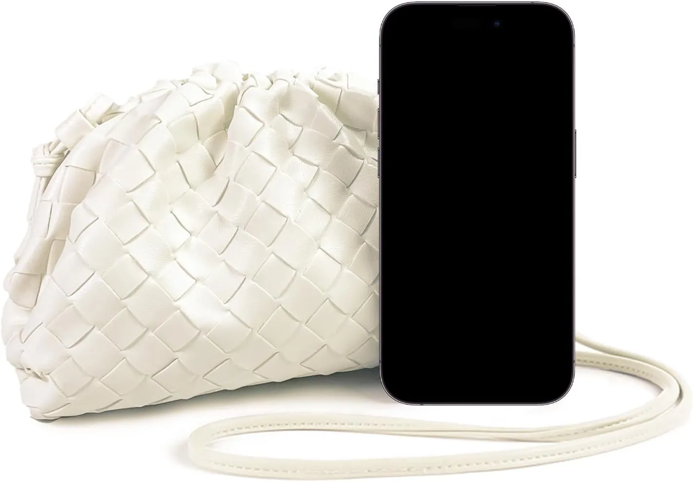 Woven Dumpling Bag for Women Clutch Purses, Cloud Crossbody Handbag Soft Shoulder Bag
