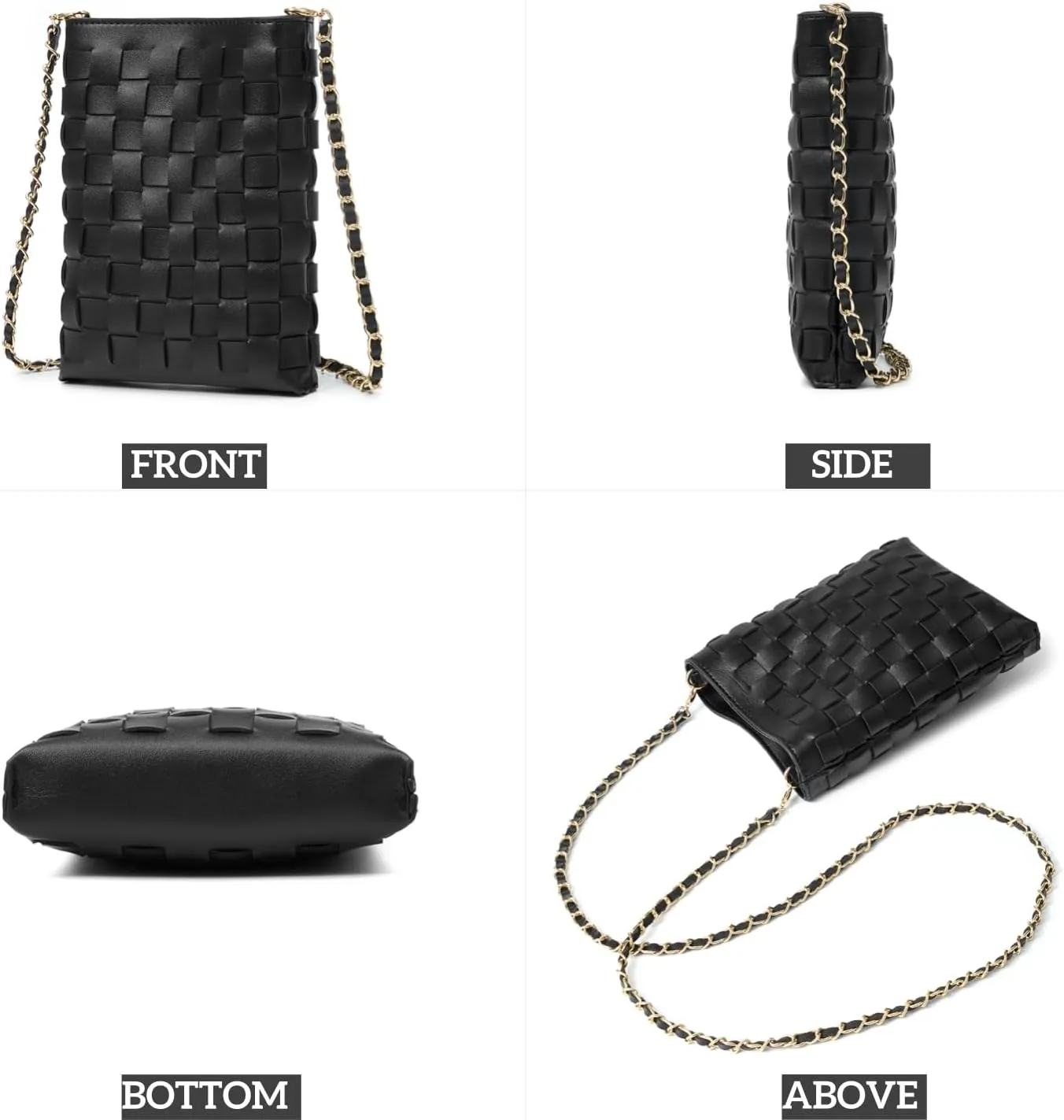Woven Small Crossbody Bags Cell Phone Purse for Women Teen Girls Small Shoulder Phone Bag