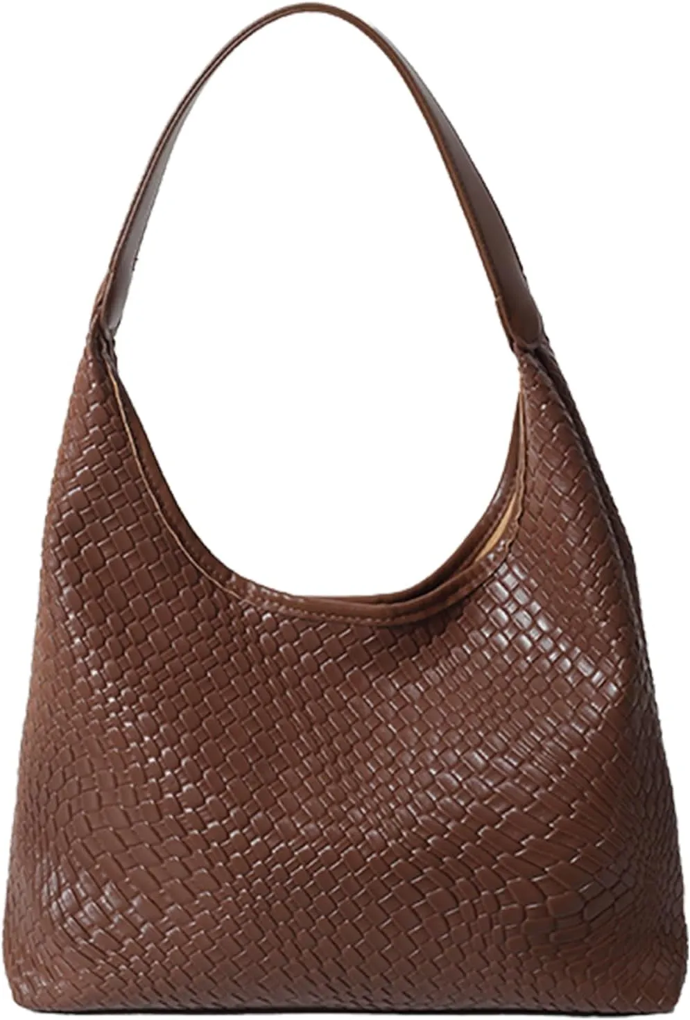 Woven Soft Leather Tote Bag, Leather Shoulder Bag for women