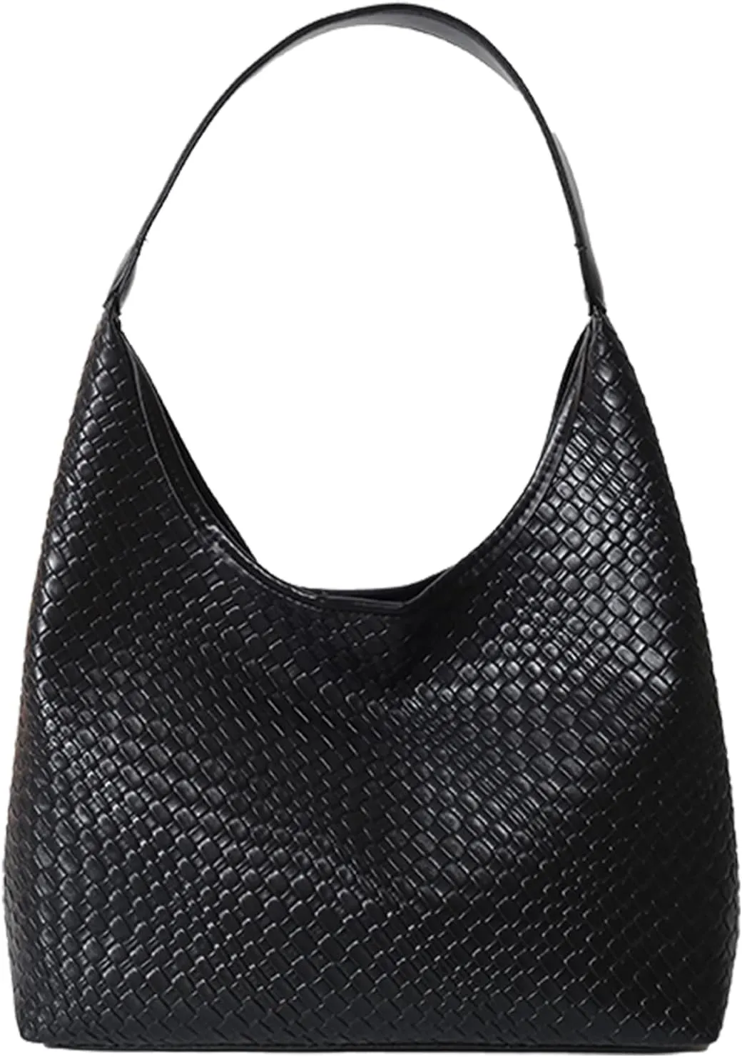 Woven Soft Leather Tote Bag, Leather Shoulder Bag for women
