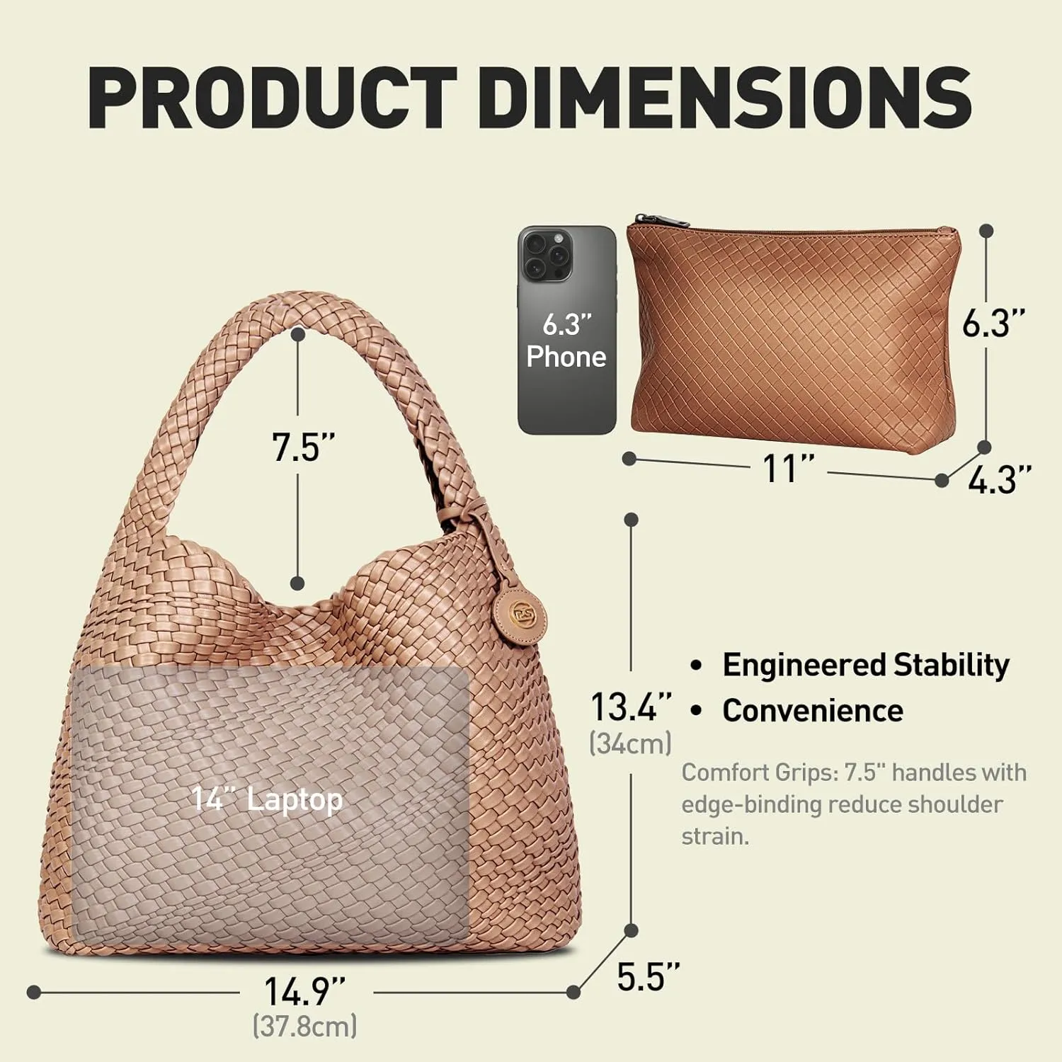 Woven Tote Bag for Women Woven Purse Large Weave Purse with Top Handle