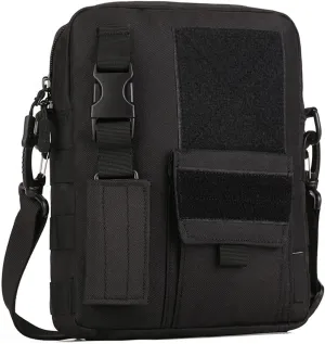 Wowelife Small Canvas Messenger Bag, Classic Vintage Black Shoulder bag, Small Tactical Bag Brown, Crossbody Casual Pack