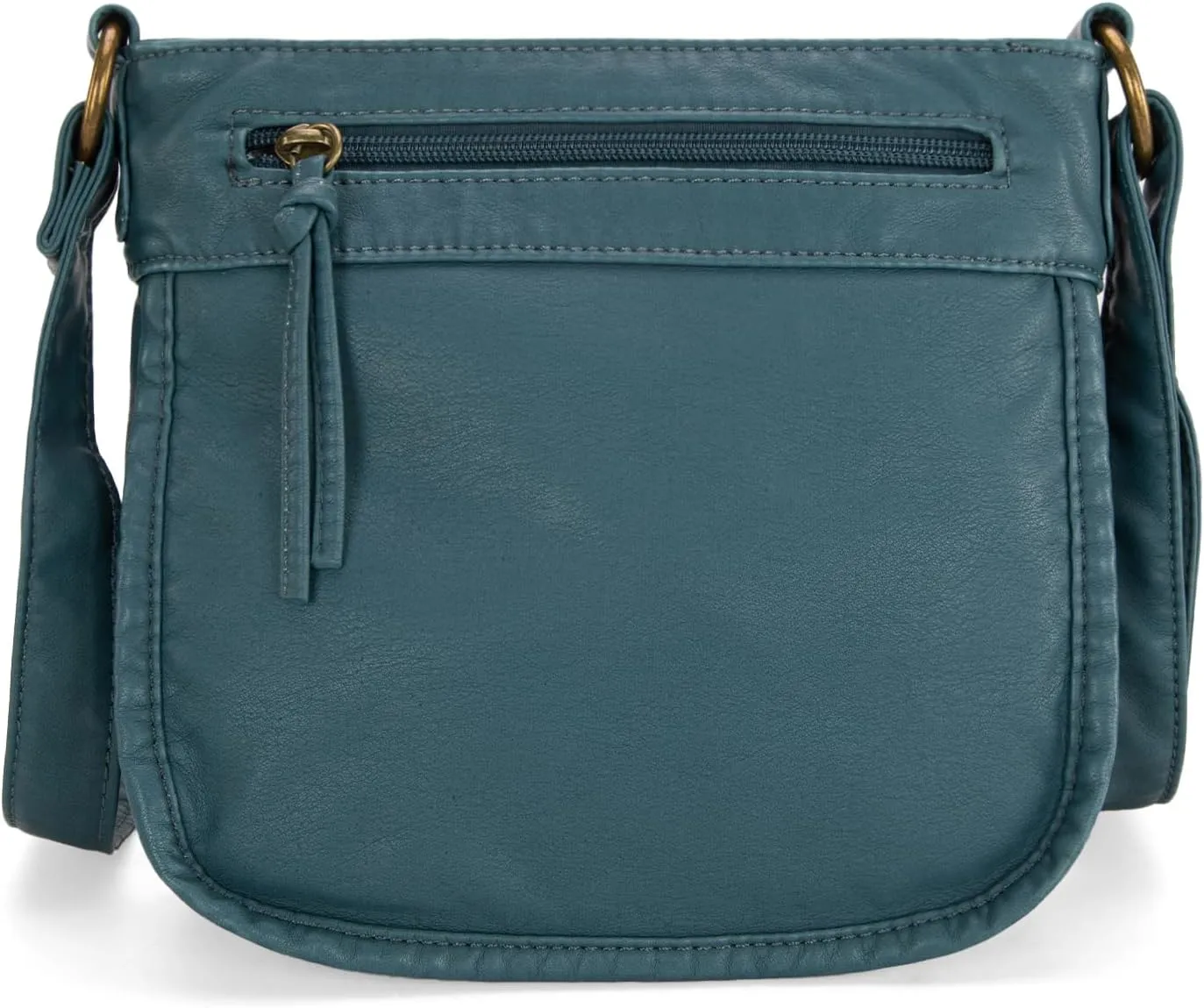 Wrangler Crossbody Bag for Women Small Soft Washed Leather Multi Pocket Shoulder Purses
