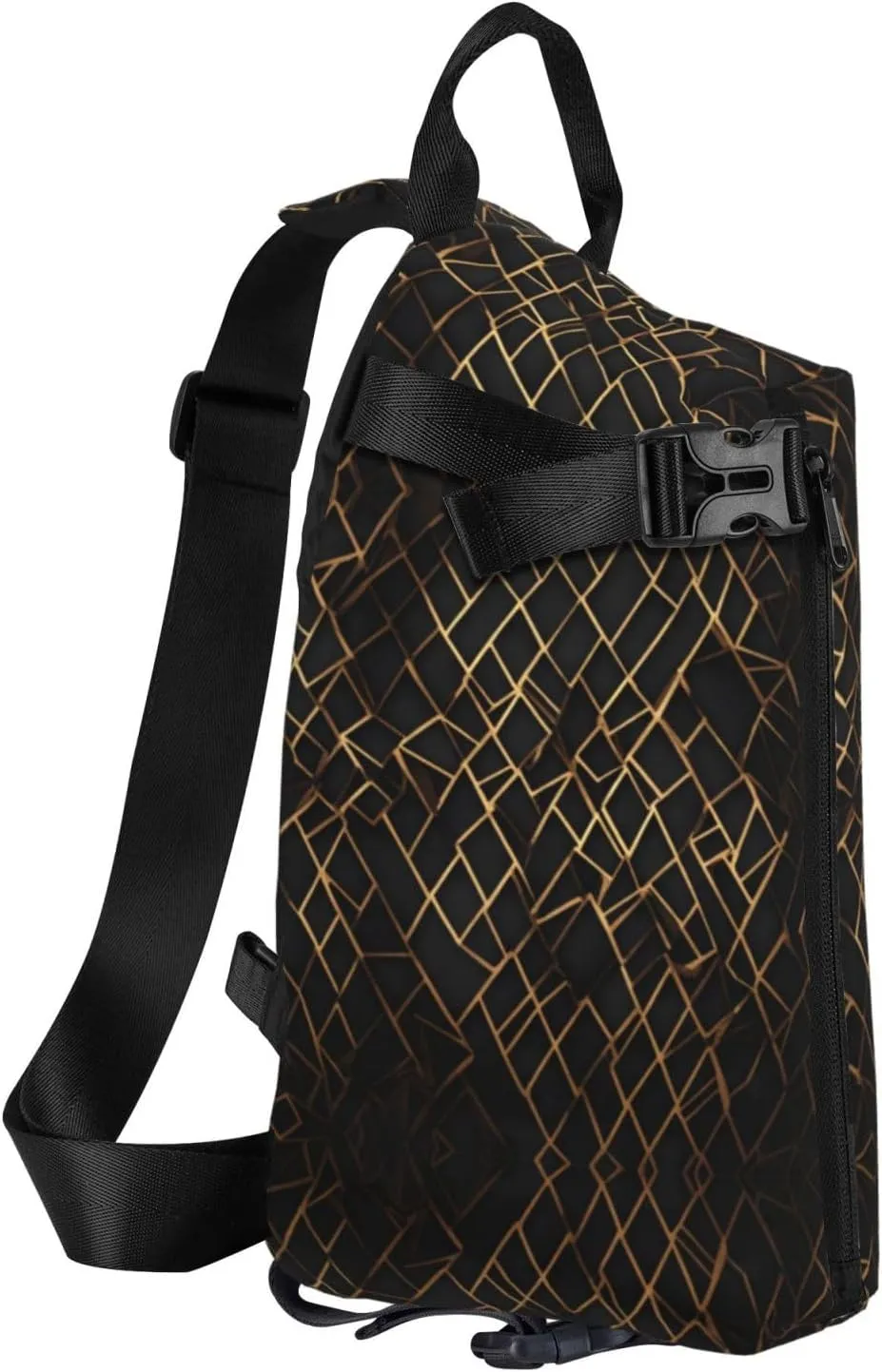 WURTON Geometric Lines Print Crossbody Backpack Cross Pack Lightweight Sling Bag Travel, Hiking