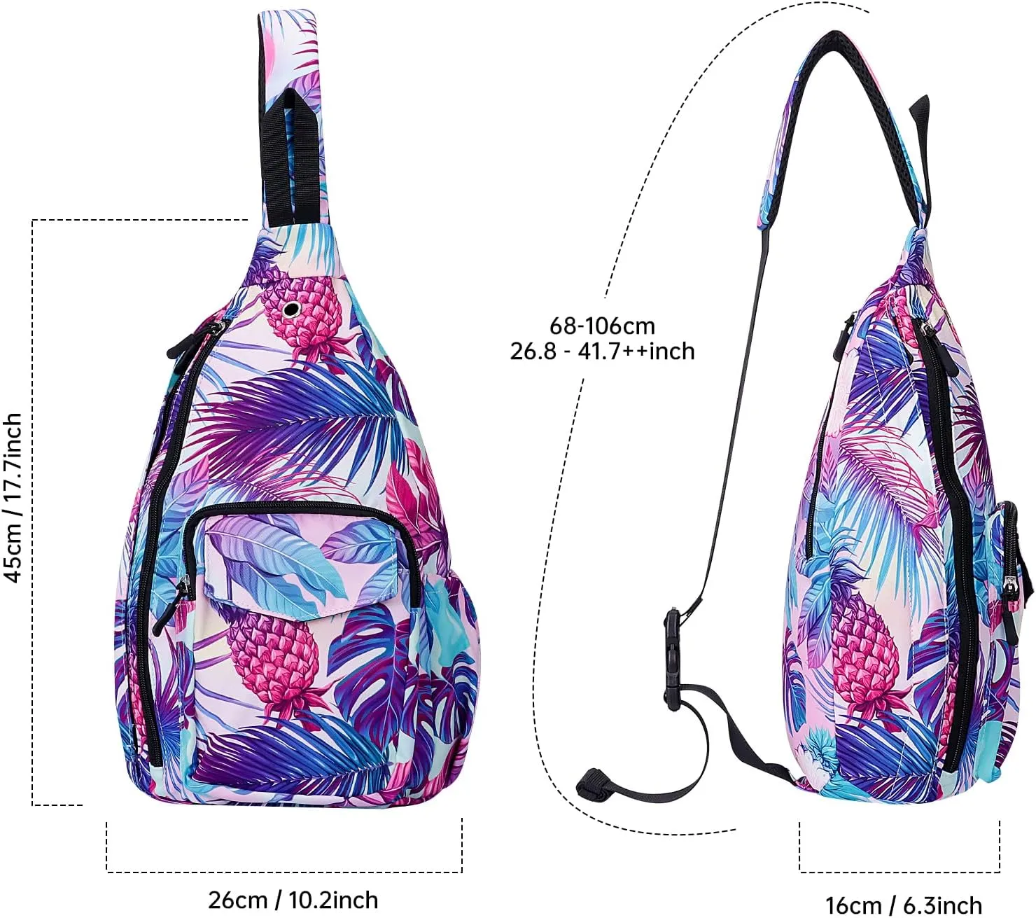 XEYOU Women's Sling Crossbody bag Casual Daypack Outdoor Travel Hiking Backpack for Cycling Walking Dog Hiking