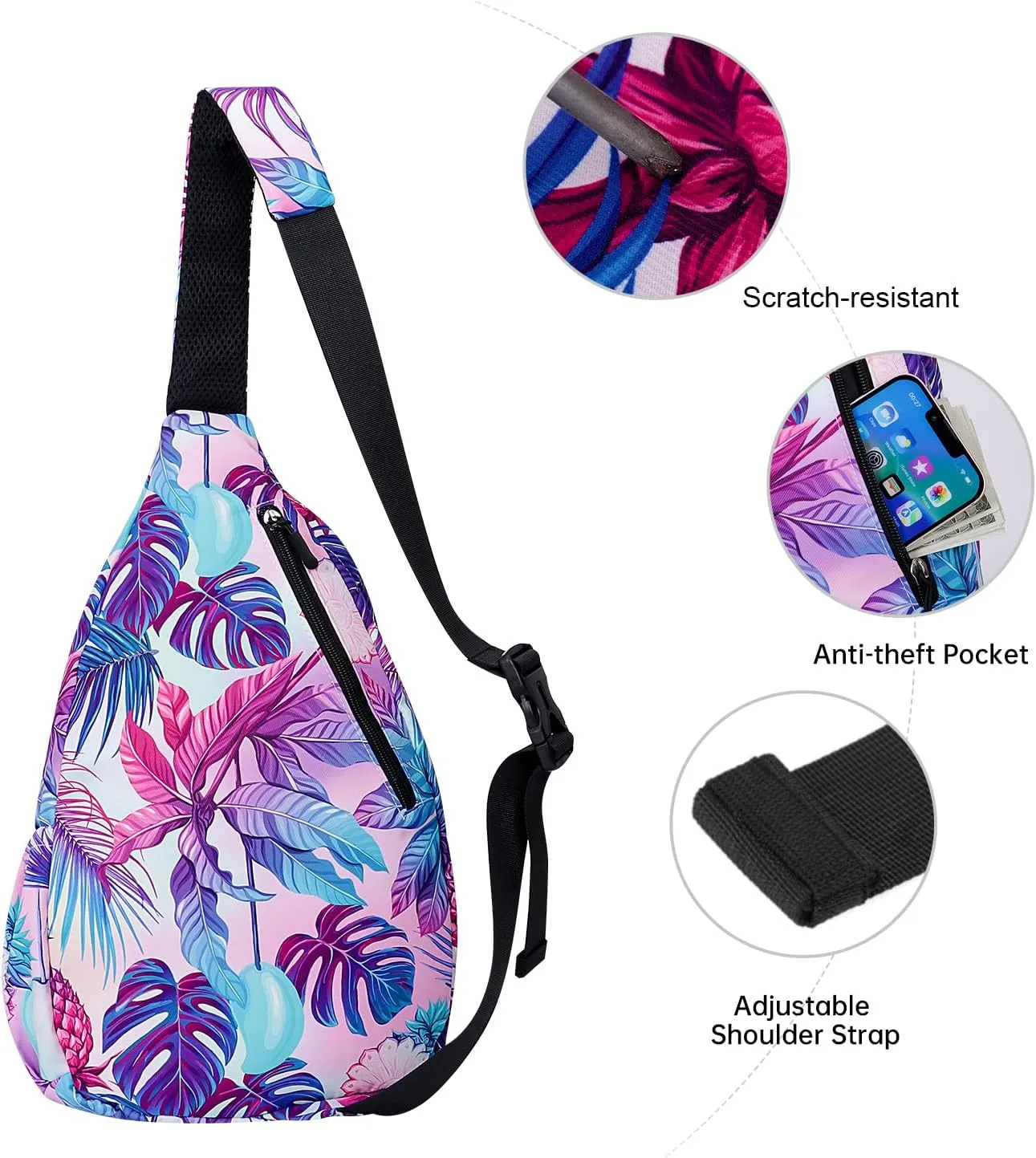 XEYOU Women's Sling Crossbody bag Casual Daypack Outdoor Travel Hiking Backpack for Cycling Walking Dog Hiking
