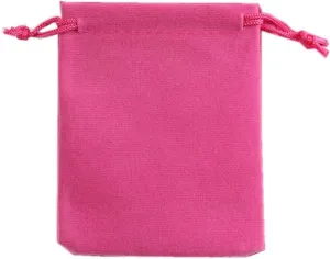 Ximkee 50 Pieces Wholesale Lot - Black Velvet Cloth Jewelry Pouches/Drawstring Bags 3" X 4" (50, Pink)