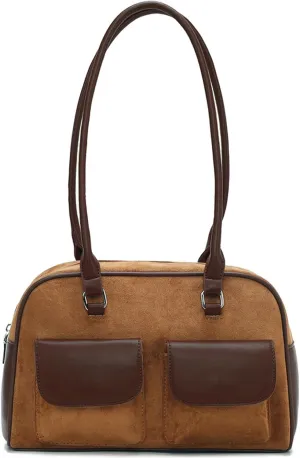 Y2K Shoulder Bag for Women Black Small Purse Brown Purse Trendy Purse Retro Women's Shoulder Handbags Purses