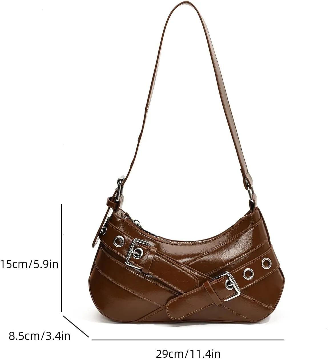 YFGBCX Red Purse for Women Small Shoulder Bag Y2K Trendy Leather Handbag Hobo