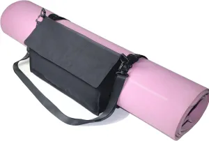 Yoga Mat Carrier Strap Shoulder Bag with Large Compartment Zipper Pocket