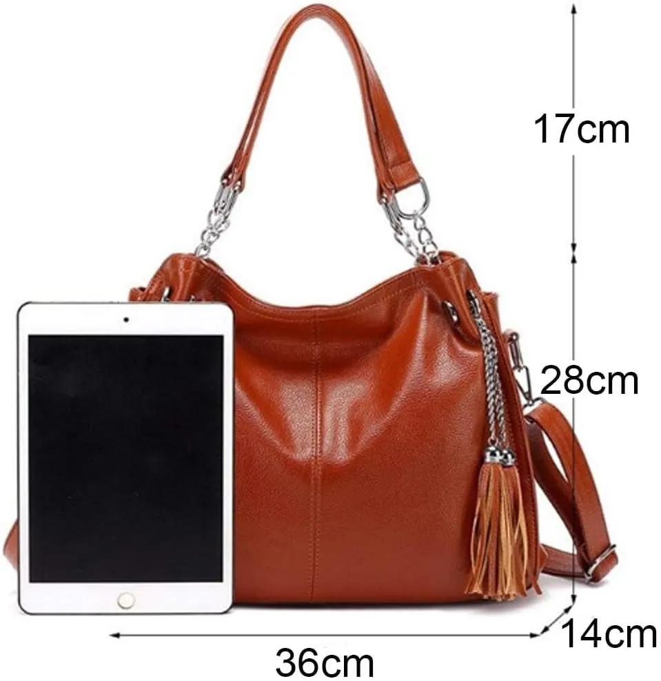 ZiMing Women Handbag Soft PU Leather Fashion Shoulder Bag Large Capacity Crossbody Bag