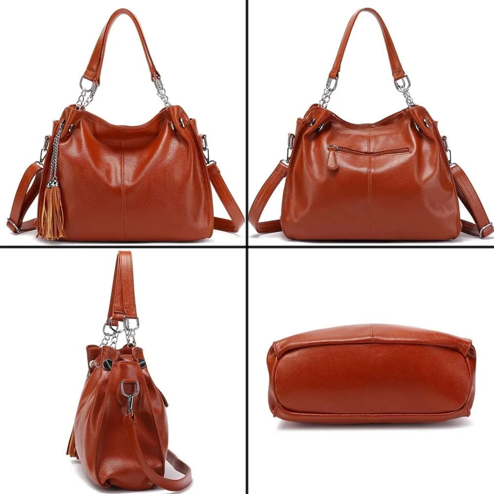 ZiMing Women Handbag Soft PU Leather Fashion Shoulder Bag Large Capacity Crossbody Bag