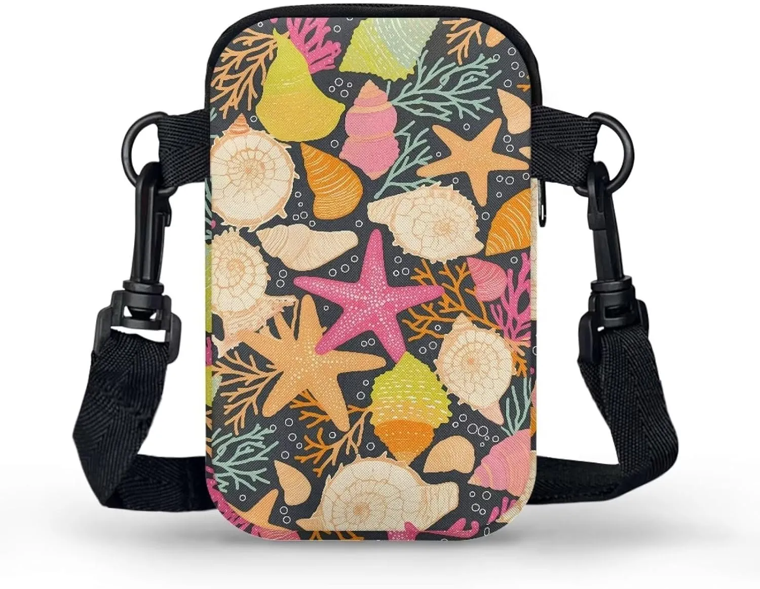 Zip Small Crossbody Bag for Women, Cartoon Cats Puppy Small Crossbody Phone Purse Wallet Bag Shoulder Fanny Pack