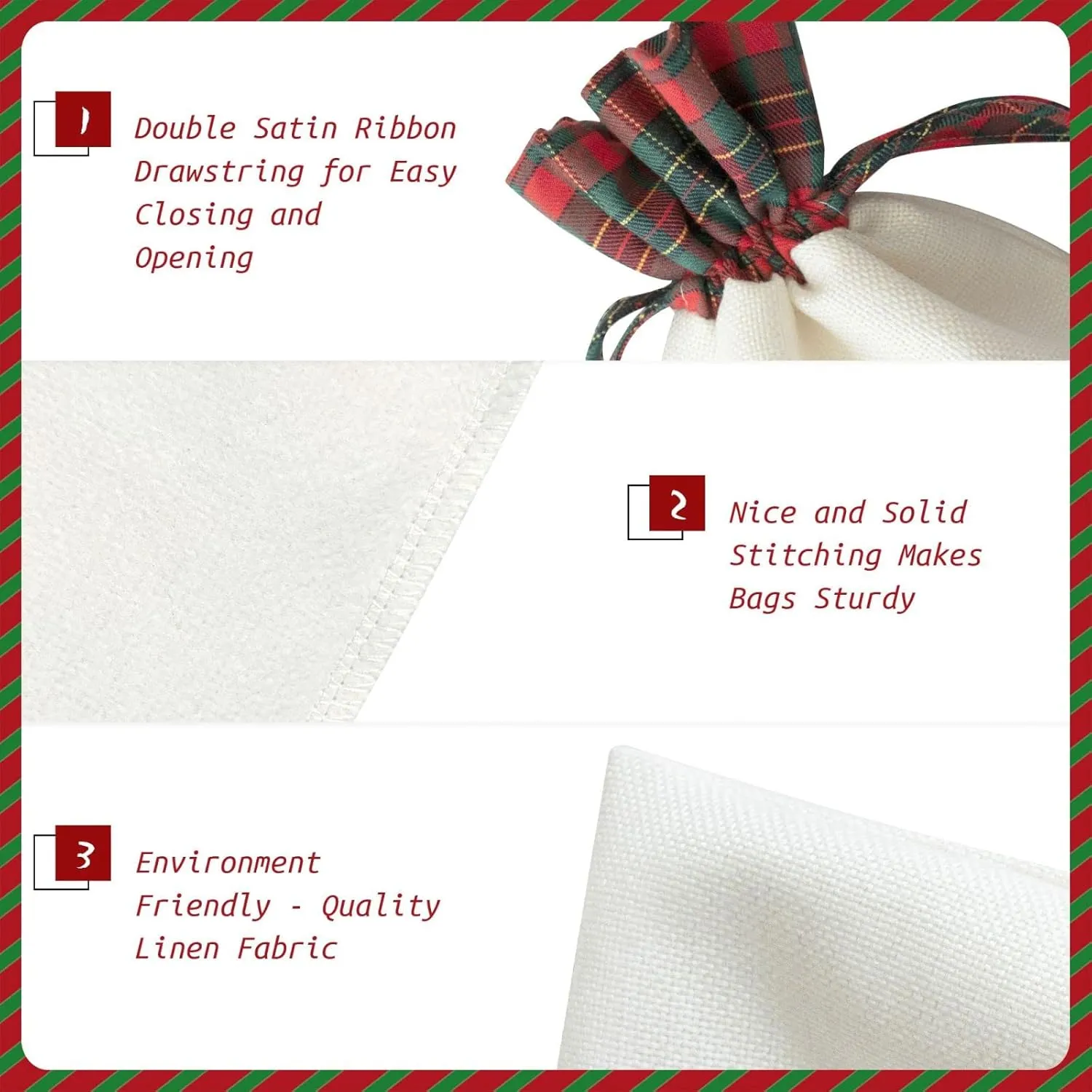 ZISHAK Penguins On The Iceberg Charming Drawstring Christmas Gift Bags,Reusable Present Pouches For All Occasions