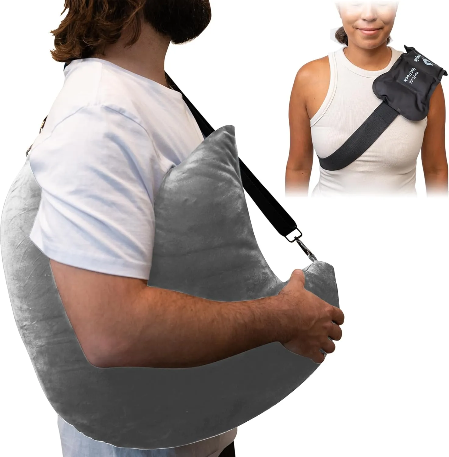 Zomaple Shoulder Surgery Pillow - Pain Relief For Torn Rotator Cuff, Broken Arm, Dislocated Shoulder & Post-op Care - After Surgery Recovery Healing & Side Sleeping Arm Support Pillow with Gel Pack